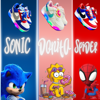 DUNK LUCES LED(SONIC,SPIDER,DONITA)